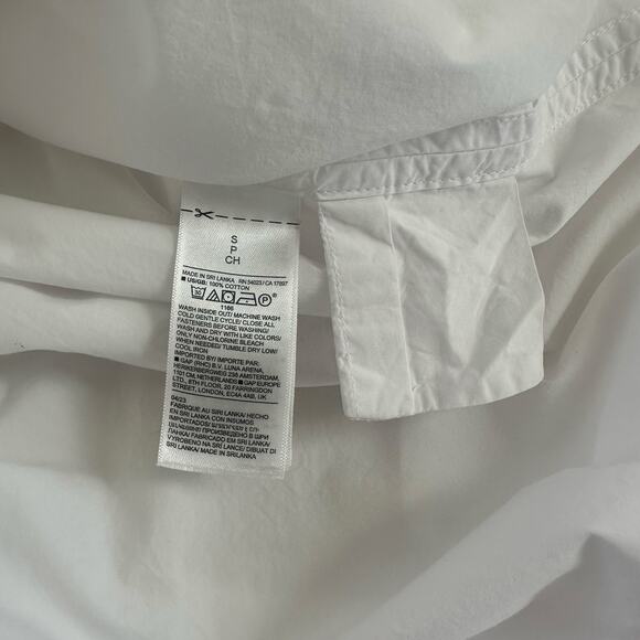 Banana Republic Monogram Women's White Business Button Up 100% Cotton Size S - Picture 10 of 12